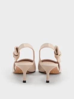 Jayce Leather Slingback Kitten Heels