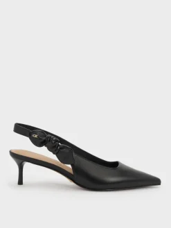 Jayce Leather Slingback Kitten Heels