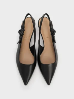 Jayce Leather Slingback Kitten Heels