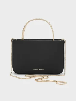 Jennis Satin Crystal Top Handle Bag
