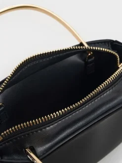 Jennis Satin Crystal Top Handle Bag