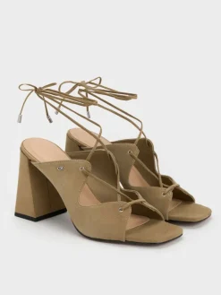 Jianna Suede Heeled Sandals
