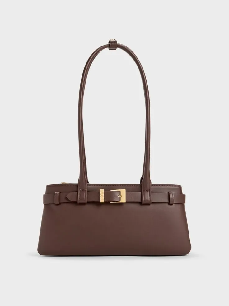 Jody Leather Belted Shoulder Bag