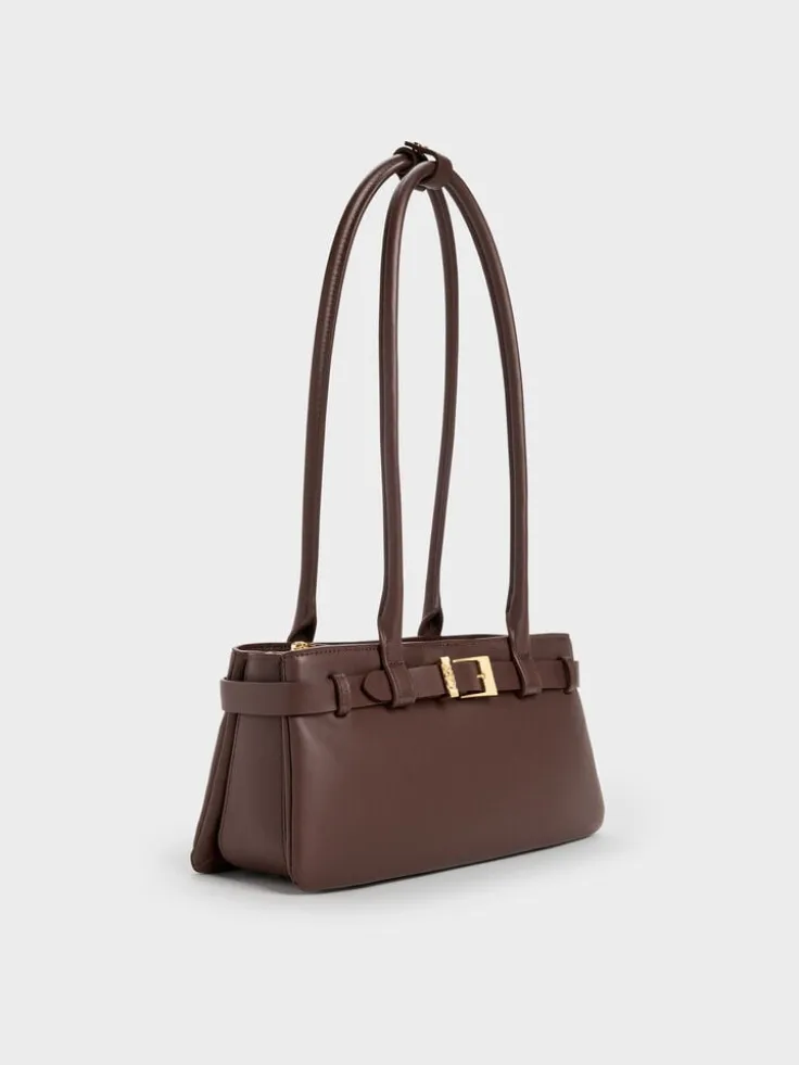 Jody Leather Belted Shoulder Bag