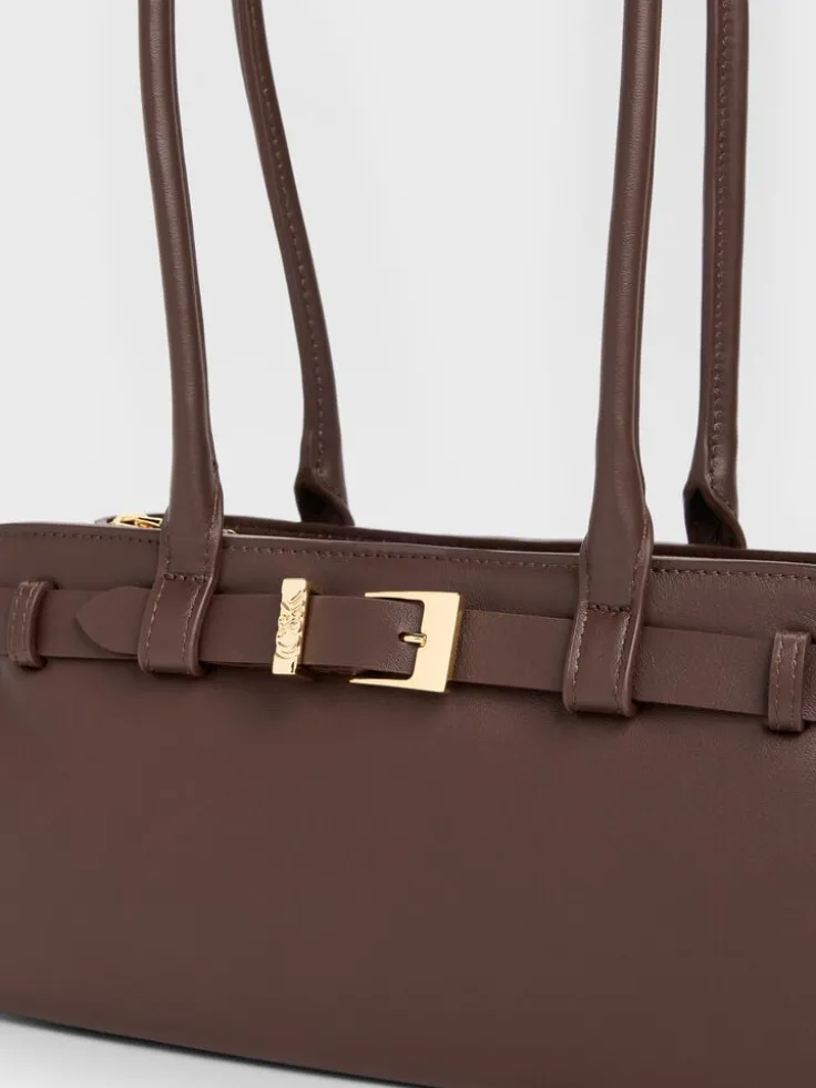 Jody Leather Belted Shoulder Bag