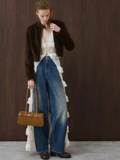 Jody Suede Belted Shoulder Bag