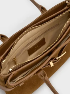 Jody Suede Belted Shoulder Bag