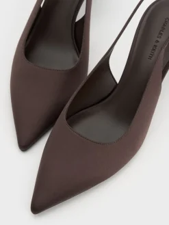 Kaia Satin Slingback Pumps