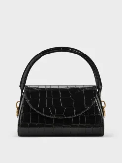 Kaila Croc-Effect Top Handle Bag