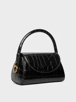 Kaila Croc-Effect Top Handle Bag