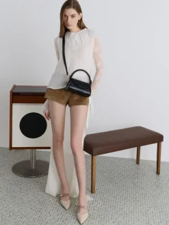 Kaila Croc-Effect Top Handle Bag