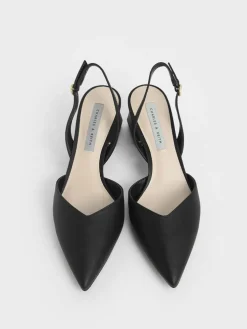 Katarina Metallic-Heel Slingback Pumps