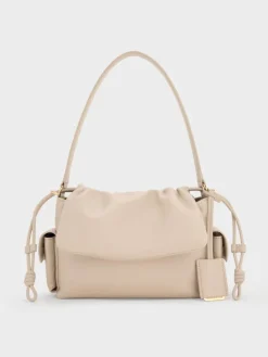 Khai Ruched Top Handle Bag