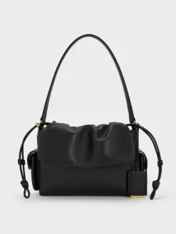 Khai Ruched Top Handle Bag