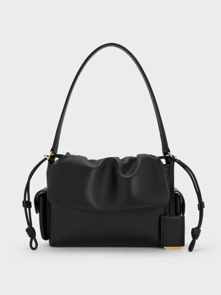 Khai Ruched Top Handle Bag