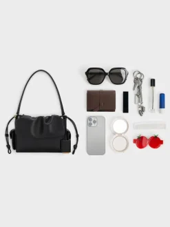 Khai Ruched Top Handle Bag