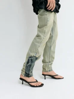 Kitten-Heel Thong Sandals