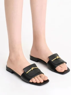 Knotted Accent Slide Sandals