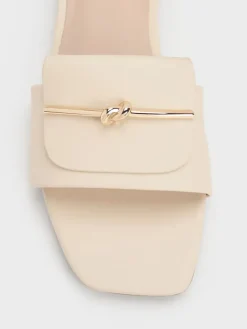 Knotted Accent Slide Sandals