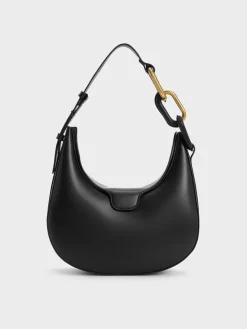 Kora Metallic-Accent Moon Bag