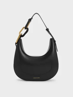 Kora Metallic-Accent Moon Bag