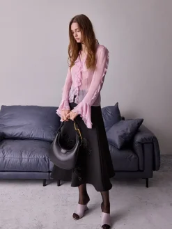 Kora Metallic-Accent Moon Bag