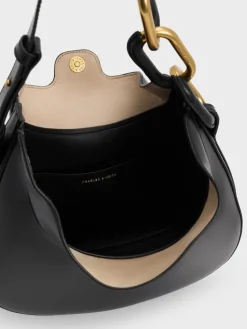 Kora Metallic-Accent Moon Bag