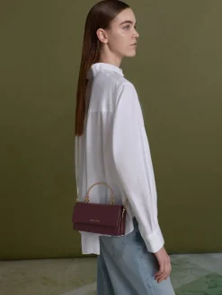 Kristine Sculptural-Handle Long Wallet