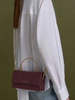 Kristine Sculptural-Handle Long Wallet