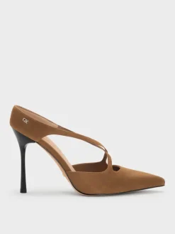 Kyra Suede Crossover Stiletto Mules