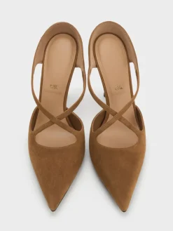 Kyra Suede Crossover Stiletto Mules
