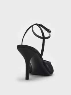 Lace & Satin Peep-Toe Heels