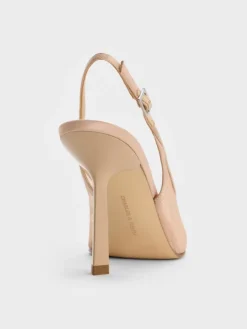 Lace & Satin Slingback Pumps