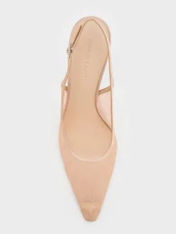 Lace & Satin Slingback Pumps