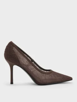 Lace & Satin Stiletto Pumps