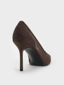 Lace & Satin Stiletto Pumps