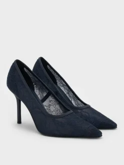 Lace & Satin Stiletto Pumps