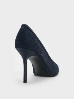 Lace & Satin Stiletto Pumps