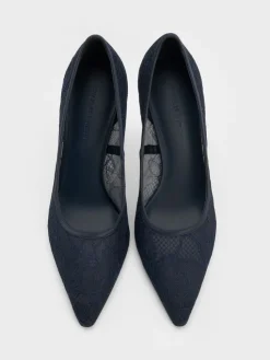 Lace & Satin Stiletto Pumps