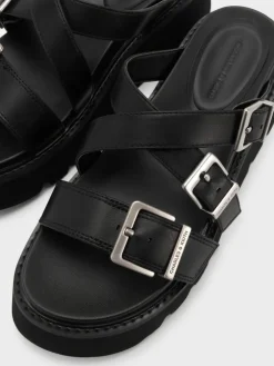 Laine Buckled Flatform Sandals