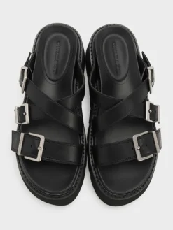 Laine Buckled Flatform Sandals