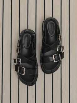 Laine Buckled Flatform Sandals