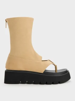Laine Faux Suede Platform Boot Sandals