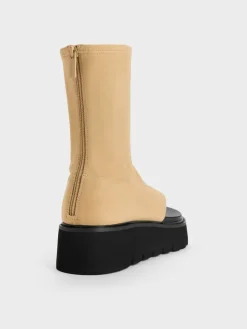Laine Faux Suede Platform Boot Sandals