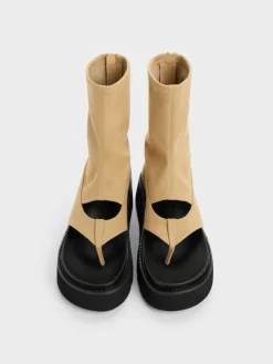Laine Faux Suede Platform Boot Sandals