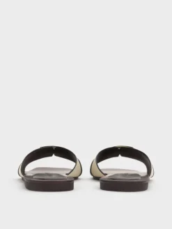Lando Canvas Belted Slide Sandals