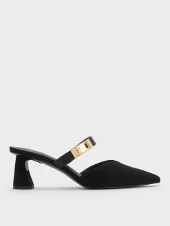 Lando Faux Suede Heeled Mules