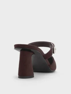 Lando Faux Suede Heeled Mules