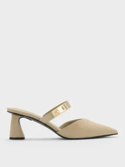 Lando Faux Suede Heeled Mules