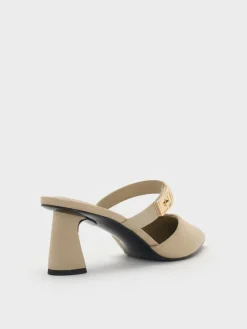 Lando Faux Suede Heeled Mules